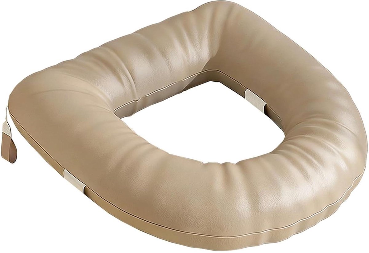 Toiletbril Kussen - Zachte Hoes - Extra Comfort - Waterdicht Kunstleer - Universeel - Khaki