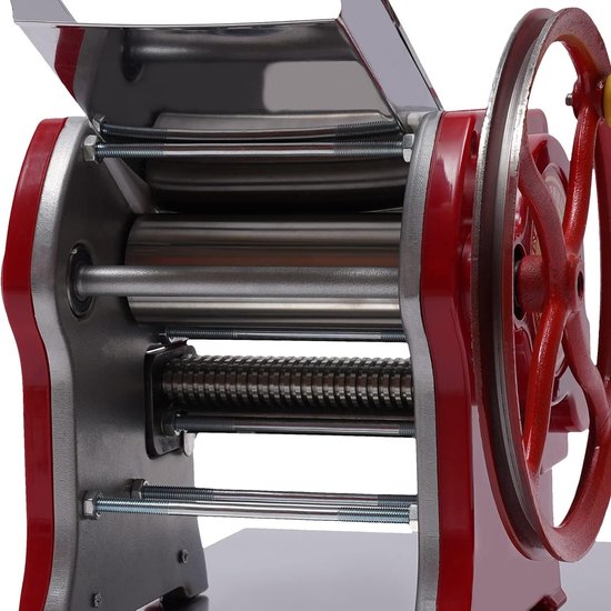 Handmatige pastamachine van roestvrij staal voor verse pasta, deegmachine voor 5-10 personen, instelbare dikte 0,5-5 mm — afbeelding 3