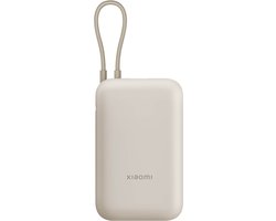 Xiaomi Powerbank 10000mAh – 22.5W Snelladen – Geïntegreerde USB-C Kabel – Beige