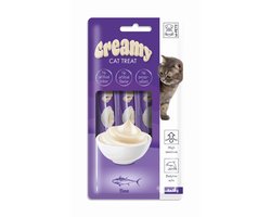 M-PETS Creamy kat snack tonijn 60g ( 4x15g ) - per 12