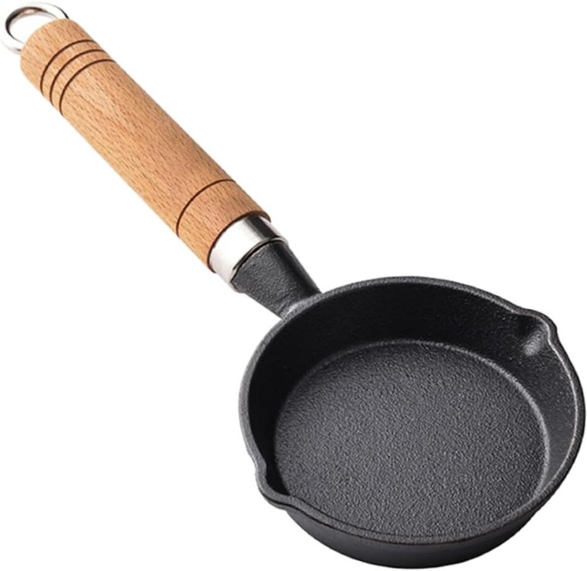Koekenpan Mini - Omeletmaker Pan - Ontbijt Maken - Antiaanbaklaag - 16cm - Zwart