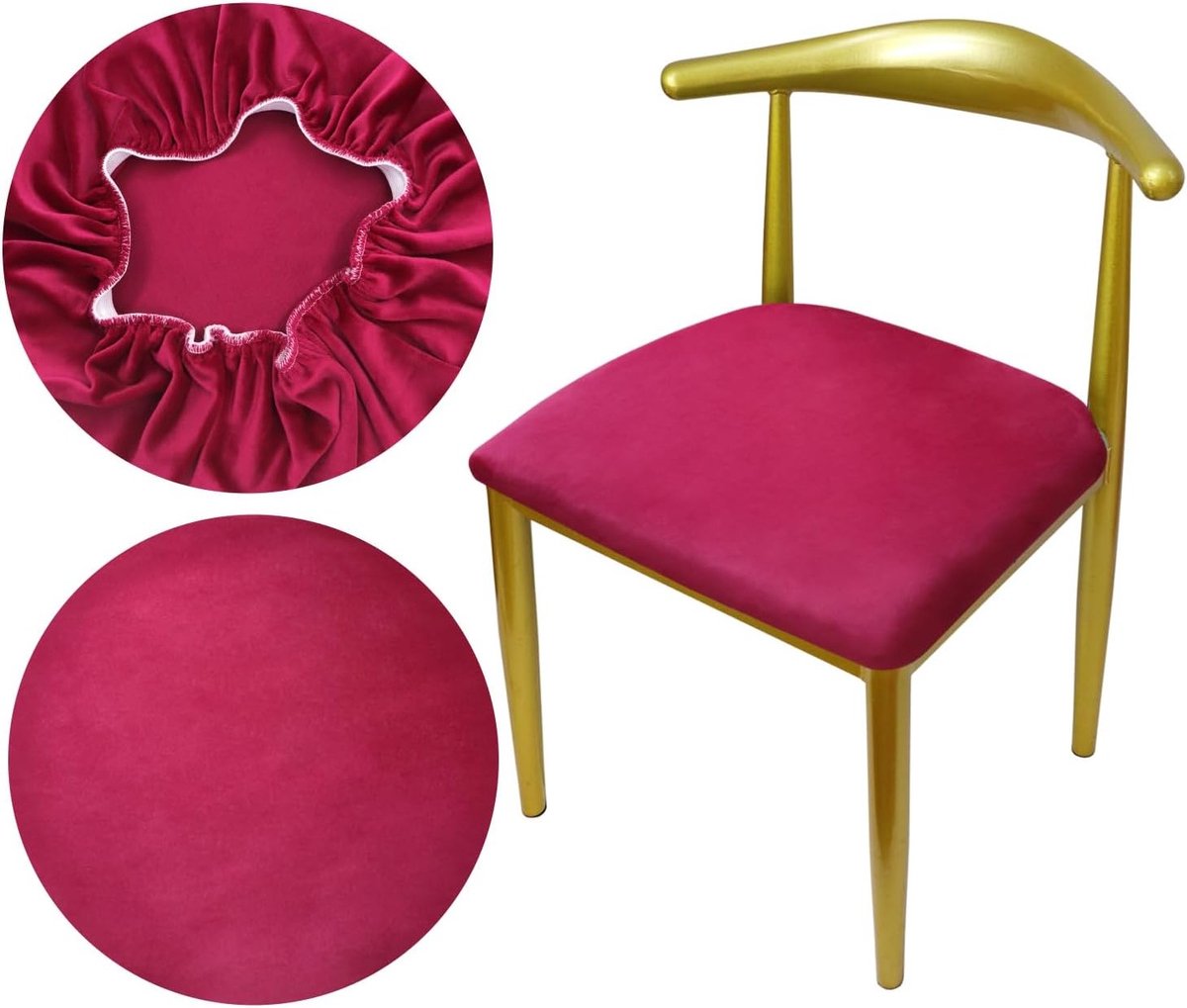 Luxe Stoelhoes voor Ronde Stoelen, Diameter 36-50 cm, Elastisch, Wasbaar en Stofvrij - Perfecte Bescherming en Stijl