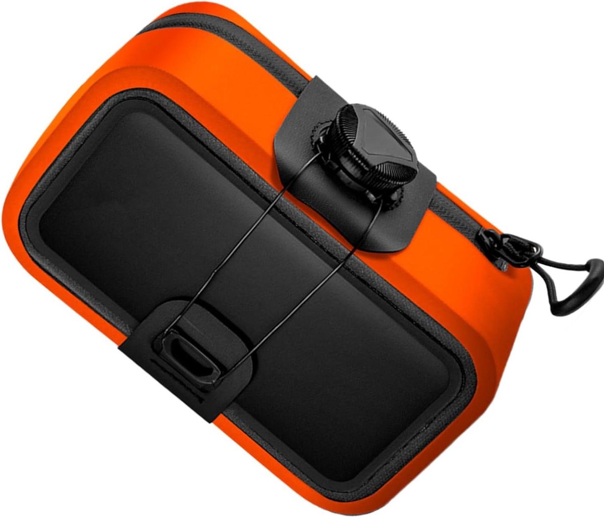 Fietszadeltas - Fietstas opbergtas - Onderweg spullen meenemen - Compact en waterdicht - 23 x 19.3 x 7.8 cm - Oranje