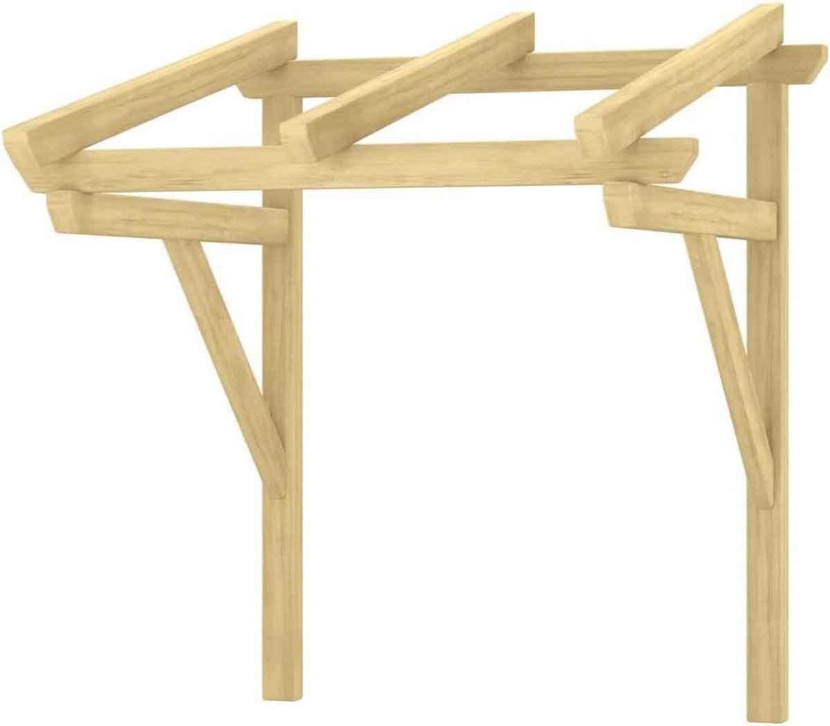Houten Deurluifel - Luifel Hout - Bescherming Huis - Massief Grenenhout - 100 x 100 x 80 cm - Bruin