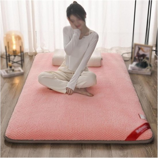 Japanse Futonmatras - Opvouwbare Vloermatras - Comfortabel Slapen - Vierkant Gestikt - 90x200cm - Grijs — afbeelding 3