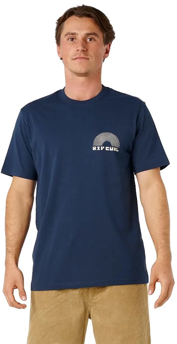 Rip Curl Aots Rising T-shirt Met Korte Mouwen S Man Blauw