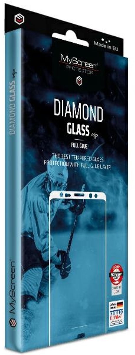 MyScreen Protector MS Diamond Glass - Telefoonschermbeschermer - Volle Lijm - Zwart - iPhone Xr