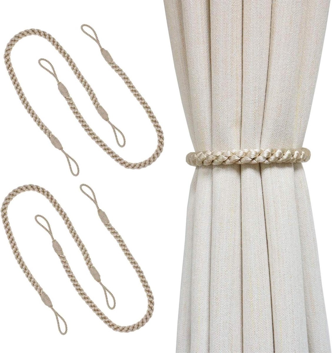 Gordijn Tiebacks Touwen - Decoratieve Houders - Gordijnen Strikken - Handgemaakt Ontwerp -