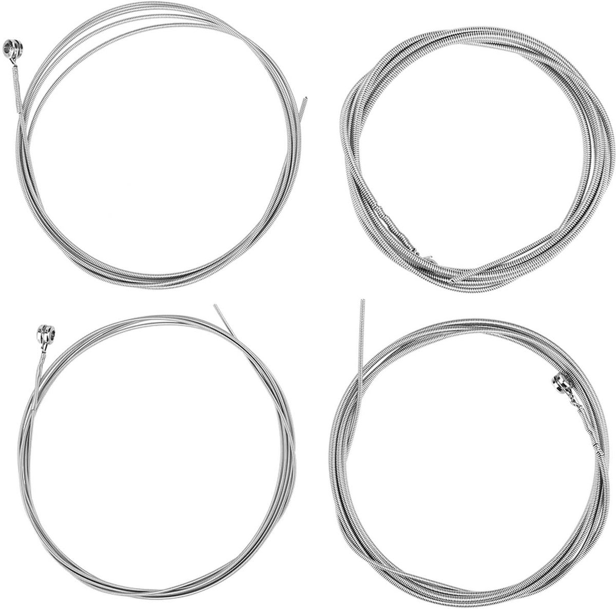 Allecto - 4 Saitige E-Bass Saiten - Professionele Kwaliteit - Lichtgewicht en Draagbaar - Duurzaam Staal - Geschikt voor 4-snarige E-Bass - Perfe