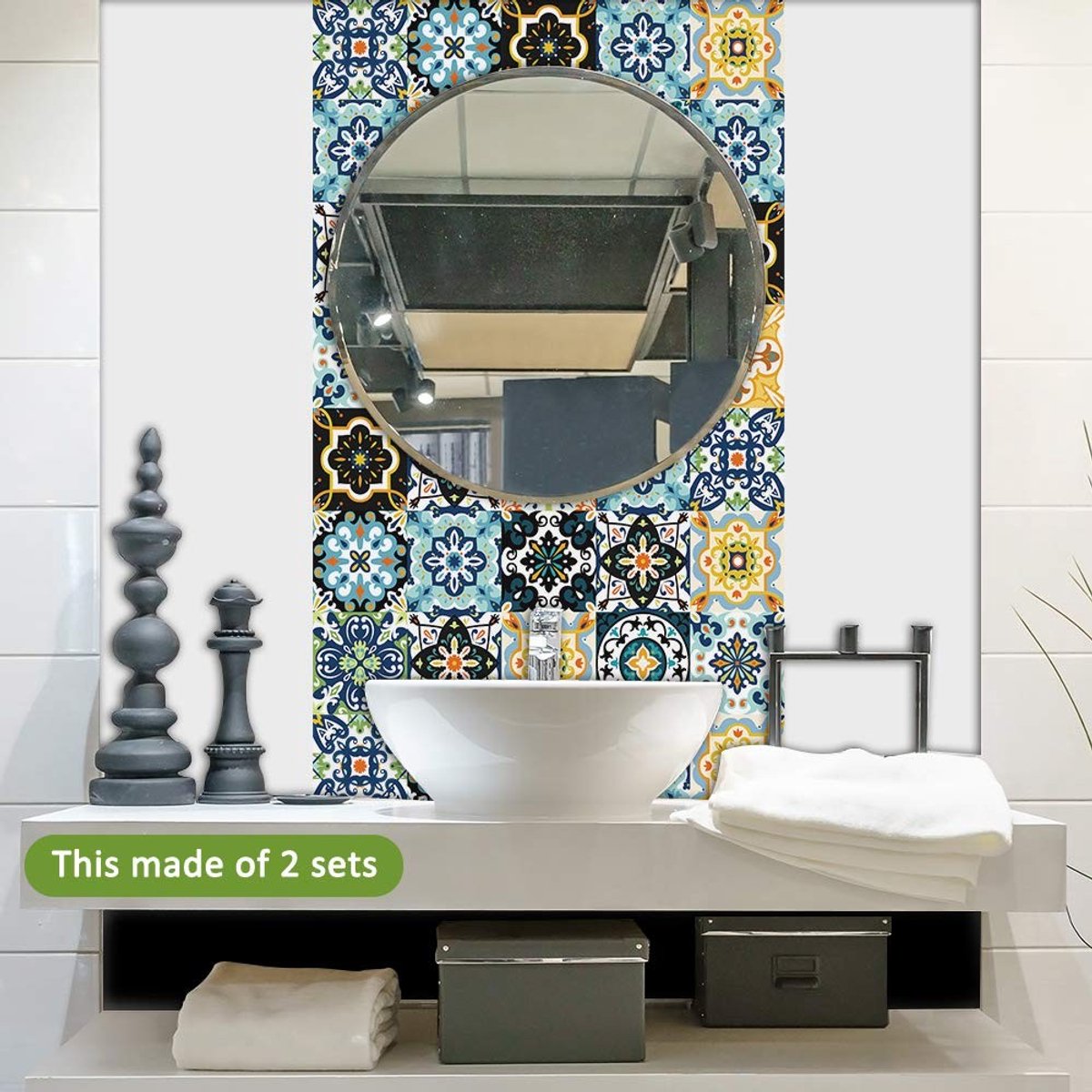 Allecto - Multifunctionele Muurstickers voor Tegels - Zelfklevend Vinyl - Perfect voor Keuken en Badkamer - Eenvoudig te gebruiken - Decoratie - Wa...