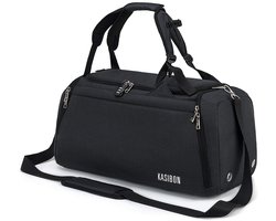 MIVRAY Reistassen - Reistassen, Sporttassen, 42 Liter Reistas, Dufflebag, Waterafstotende Tas, Afneembare Schouderriem, Laptopvak, Nat En Droog Compartiment, Schoenen Vak, Weekendtas Met Slot, Zwart, Oxford-Stof