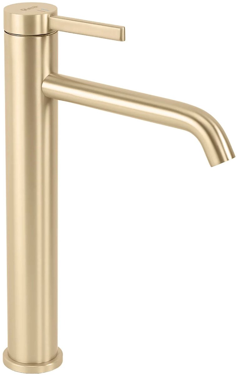 Rea - Rivo - Wastafelkraan - Geborsteld Goud High - 15,5X5X28Cm