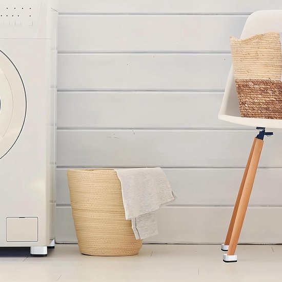 Verstelbare meubelverhogers voor wasmachines en meubels - 8 stuks, 3.5 cm, stapelbaar, wit, ideaal voor stoelen en banken — afbeelding 4