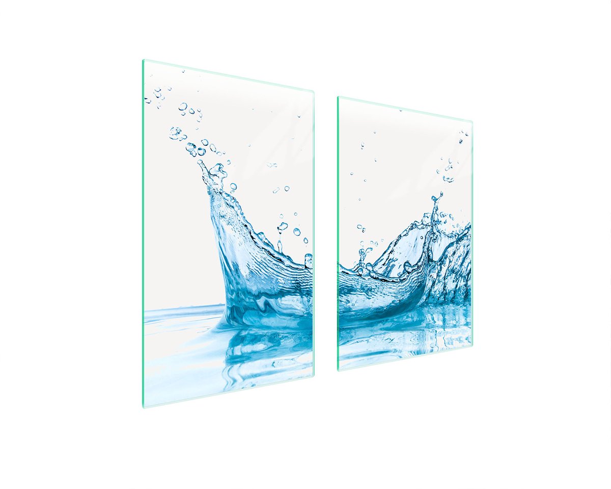 TMK ArtDeko - Serie - Glazen Kookplaatbeschermer - Universeel - 65x52 cm - Antibacterieel