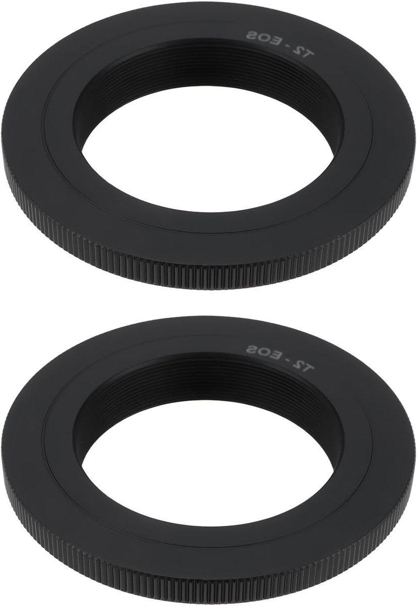 2 Stuks T/T2 Lens Mount Adapter voor Canon EOS EF DSLR 760D/50D/600D/1100D Lensen, Geschikt voor Fotografie en Videografie