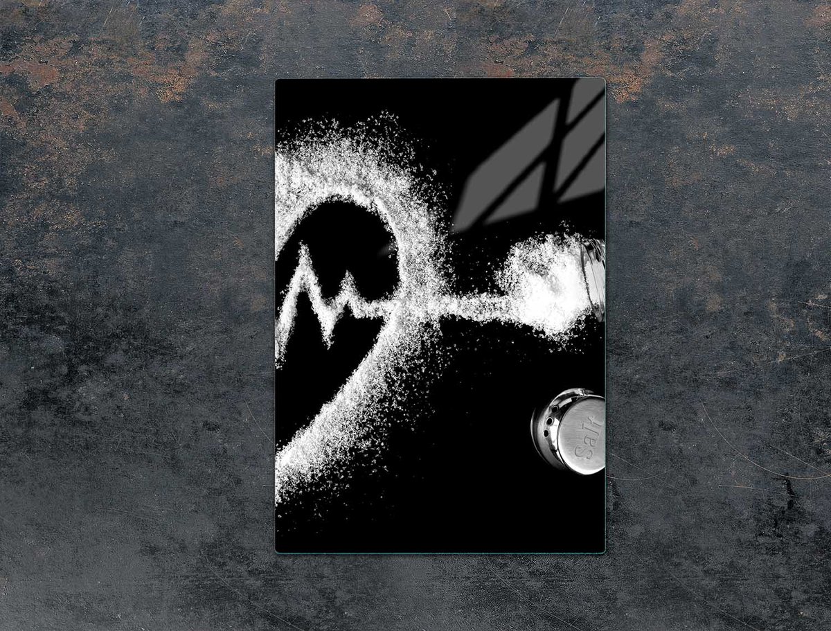 TMK ArtDeko 35x52 - Snijplank - Geharde Glaspanel - Serce Thema