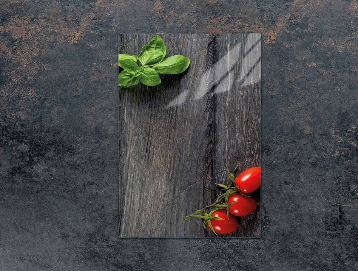 TMK ArtDeko Serie - Snijplank - 35x52cm - Gehard Glas - Tomaat Ontwerp