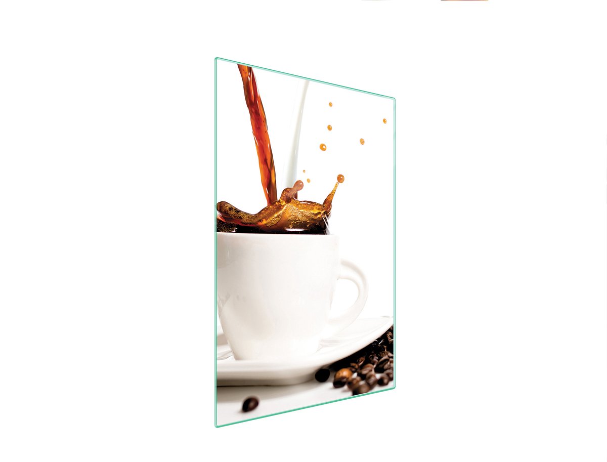 TMK ArtDeko Serie - Snijplank - 35x52 cm - Glas - Koffie Design