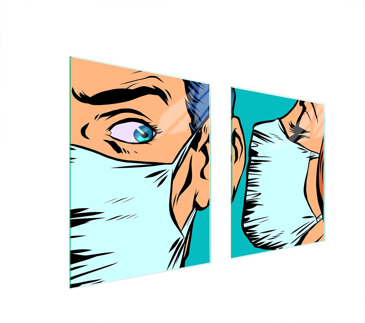 TMK ArtDeko - Snijplank - Glas - 85x52 cm - Kleur: Maska