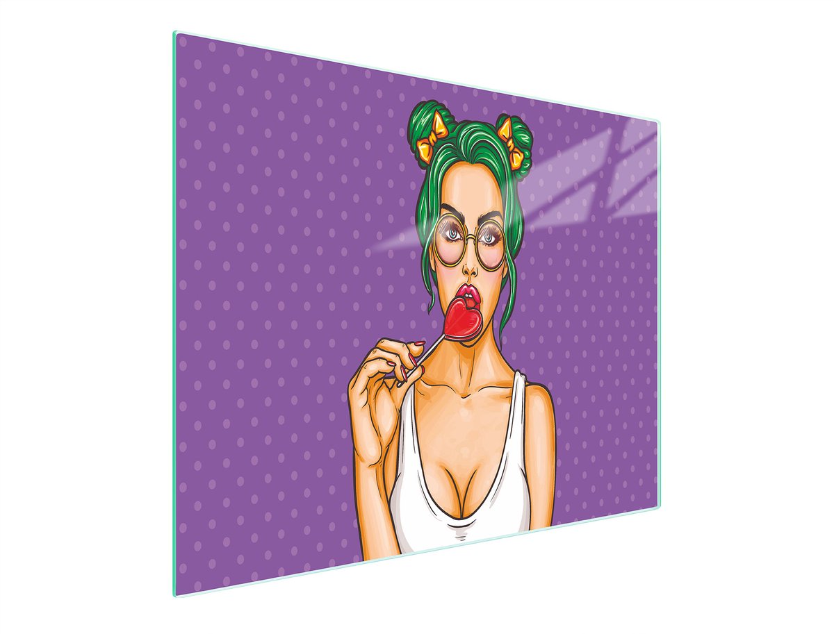 TMK ArtDeko Serie - Glazen Snijplank - 52x30 cm - Vrouw - Multifuntioneel