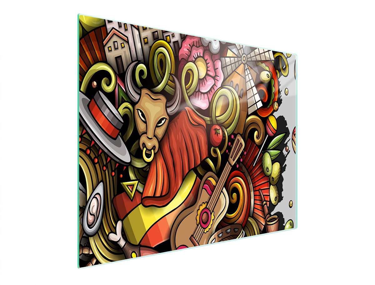 TMK ArtDeko - Snijplank - Gehard Glas - 52x30 cm - Antislip