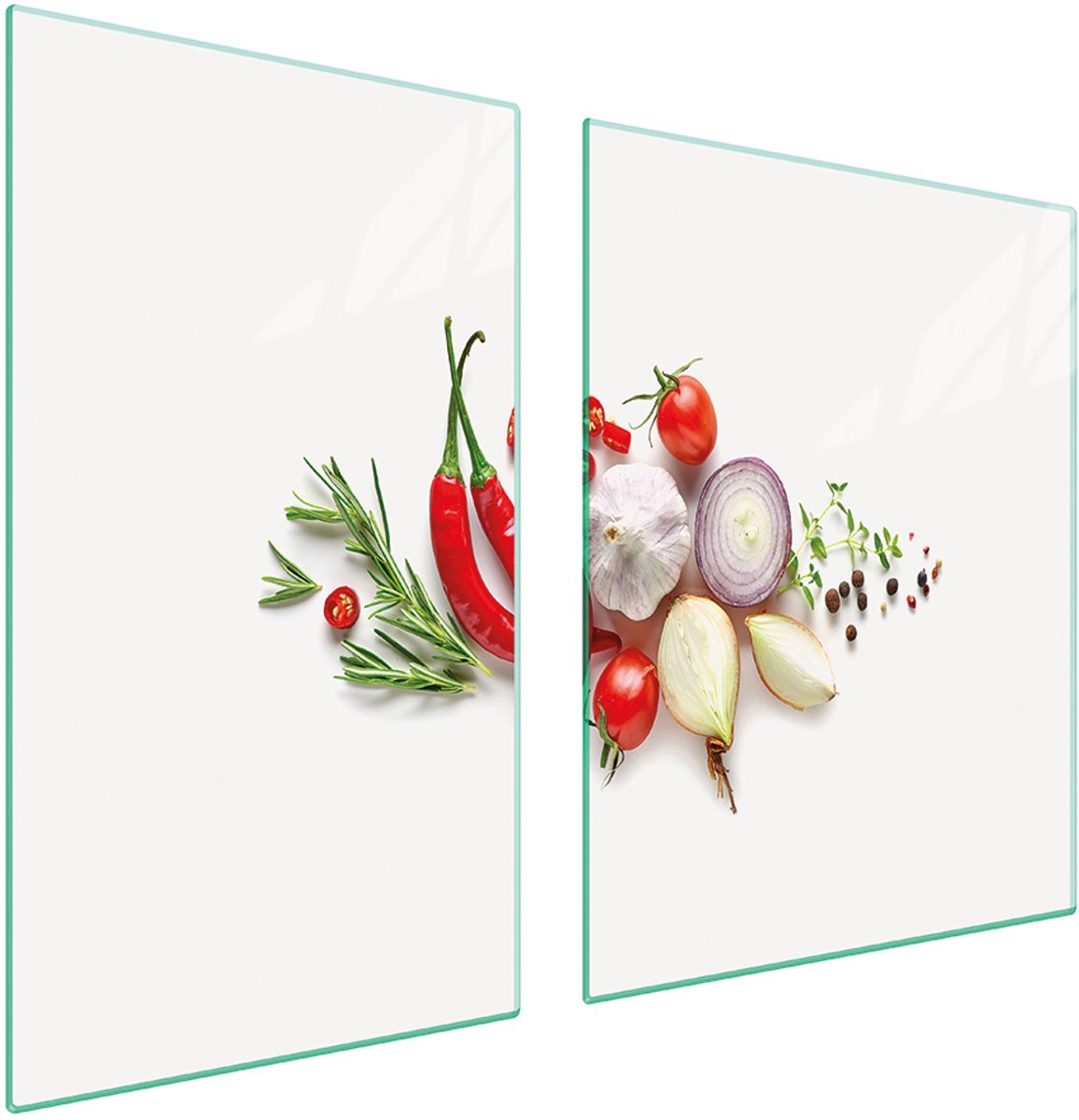 TMK ArtDeko - Glazen Snijplank - 100x52 cm - Warme Opdruk - Veelkleurig
