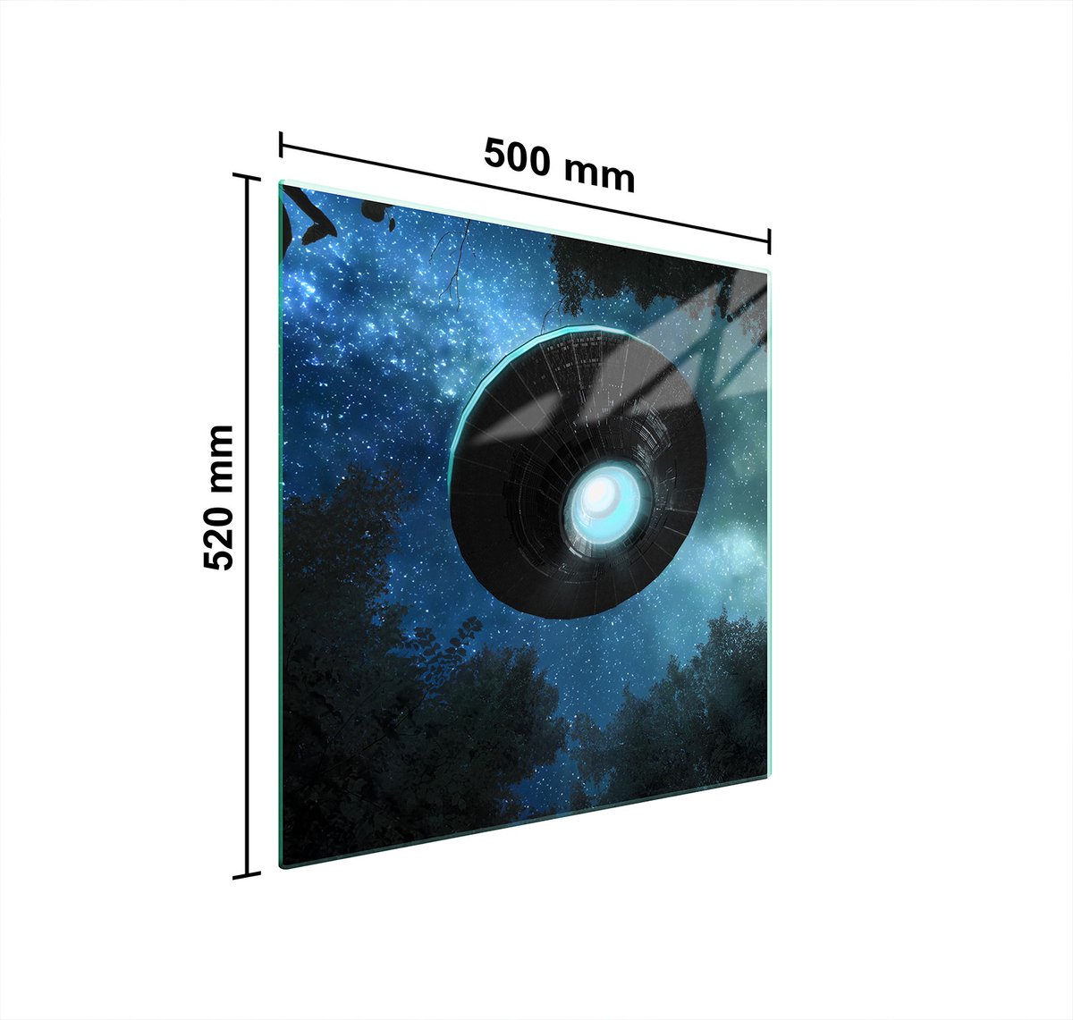 TMK ArtDeko Serie - Glazen Beschermplaat - 50x52cm - Multifunctioneel - Veilig