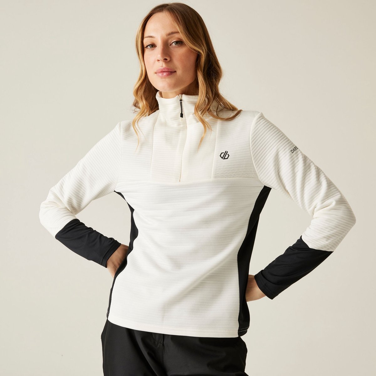 Dare 2b Dames Iced 1/4 Ritssluiting Core Stretch Midlayer Beige