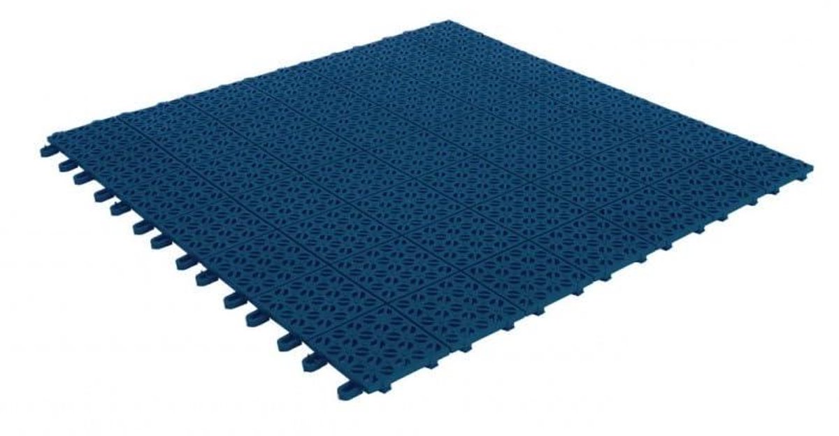 Kunststof Tegels Drainage - Modulaire Vloer - Tuin Terras - Flexibel Zelfborgend - 555 x 555 cm - Blauw