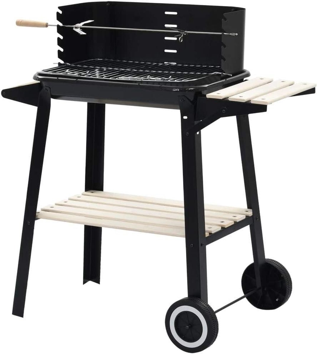 Houtskoolgrill - BBQ Grill - Buiten Koken - Met Wieltjes - 83 x 44 x 87 cm - Zwart