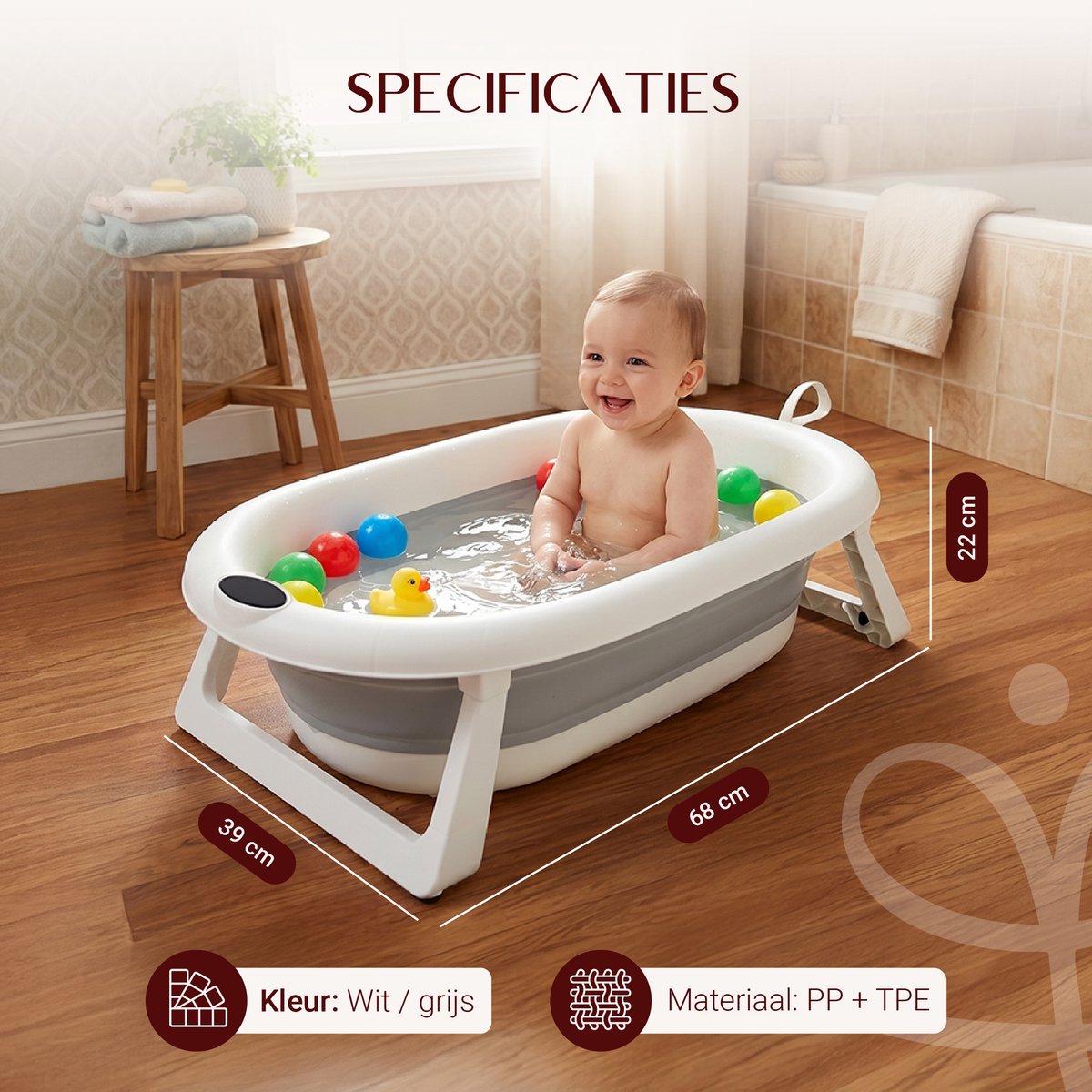 Baby Habits Badset met Thermometer - Gebruiksvriendelijk en Inklapbaar — cadeau in Cadeau-ideeën - foto 5