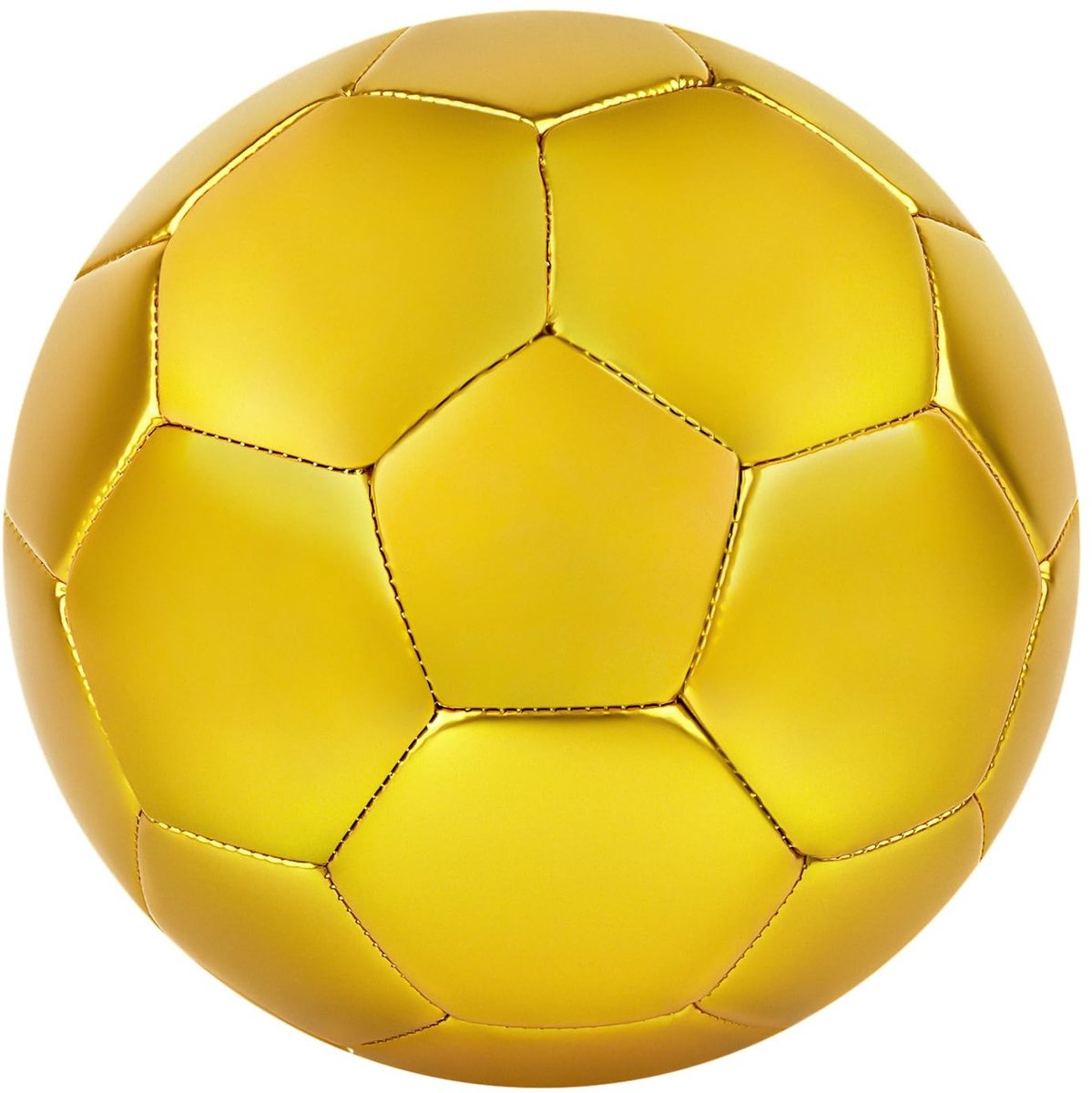 Allecto - Voetbal maat 5 - Officiële wedstrijdmaat - Goudkleurig - Freestyle voetbal - Cadeau-idee voor jongleren - Geschikt voor alle seizoenen