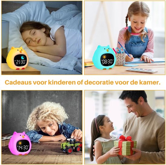 SNJY® Slaaptrainer Kinderen - Slaapwekker - Kinderwekker - Beer - Geel/Bruin van Merkloos — afbeelding 5