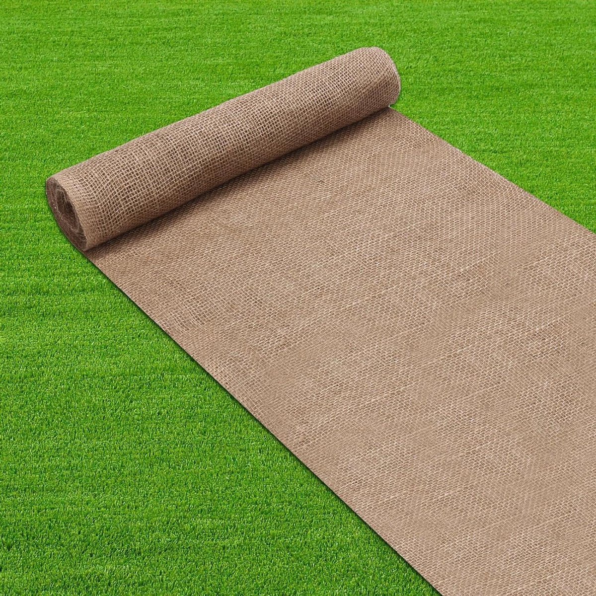 Jute Tuinstof - Onkruiddoek Boomwikkel - Tuinieren Bodembedekking - Natuurlijke Jute Vezel - 40x24 Voeten - Aard