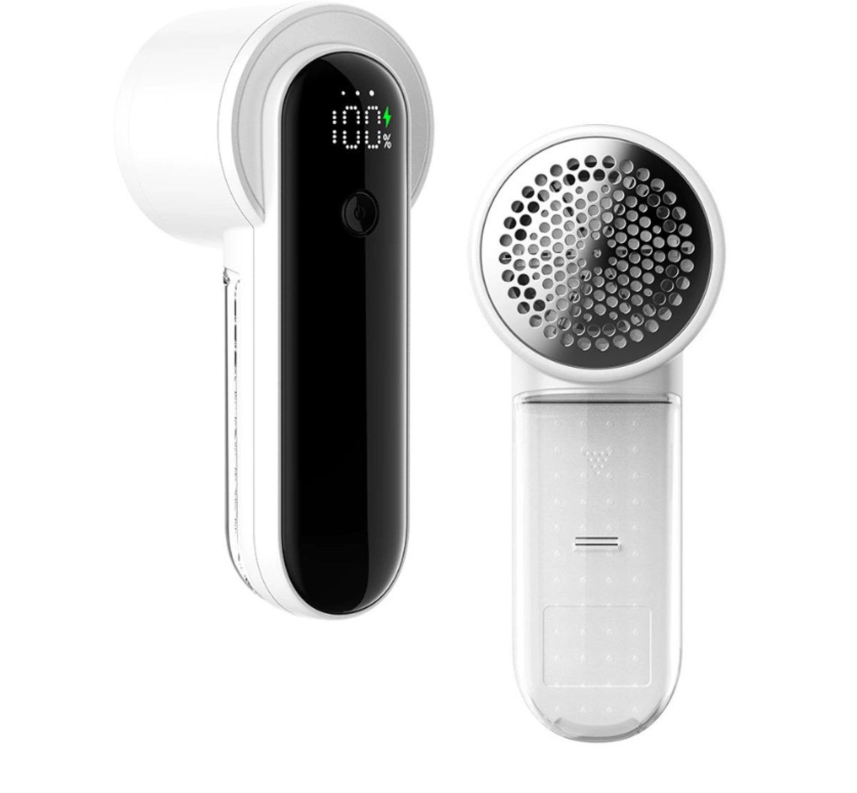 Pluizenverwijderaar, stofbobbelscheerder, pluizenafschuimer, 1200mAh batterij, LED-display, 3 snelheden, 6-laags mes, compact en krachtig, geschikt voor kleding en huishoudtextiel