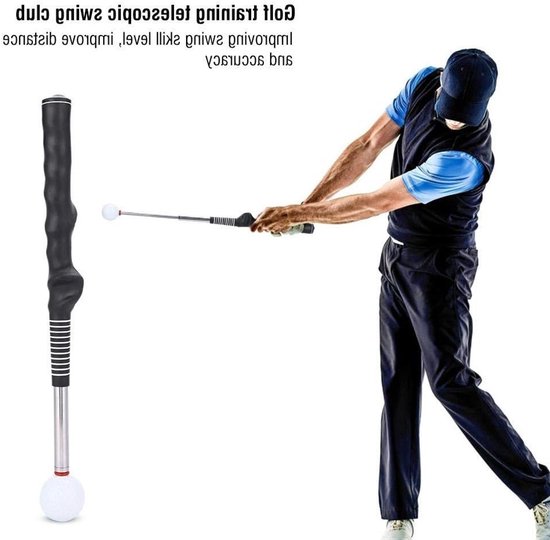 Golf Swing Trainer - Retractable Swing Training Aid van Metaal voor Links- en Rechtshandige Spelers, Perfect als Warm-Up en Cadeau voor Mannen en Vrouwen van GOLF — afbeelding 2