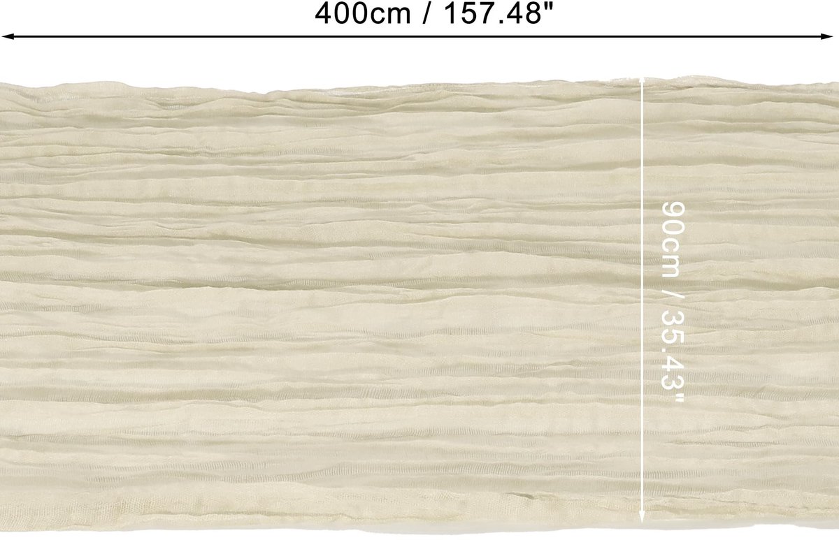 Dailygoody - Tafelloper - Feestdecoratie - Elegant en duurzaam - Beige - Bescherming tegen morsen - Ideaal voor bruiloften en diners - 400 x 90 cm