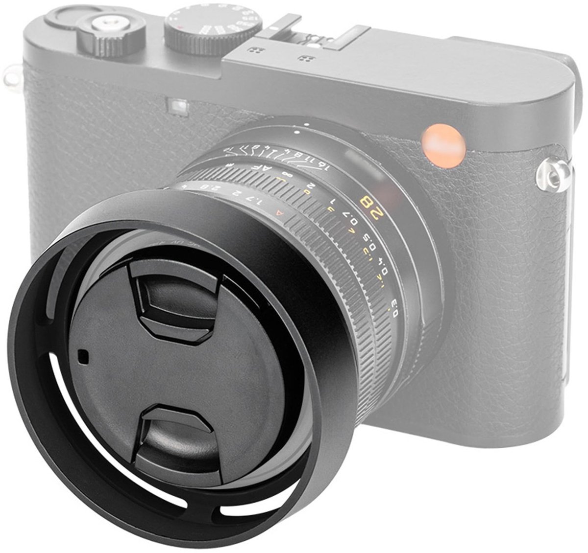 Dailygoody - Ronde Lenzenkap - Metaal - Zonnescherm - Zwart - Vervangt Leica Ronde Lenzenkap - Bescherming tegen strooilicht - Geschikt voor Leica Q3 Q2
