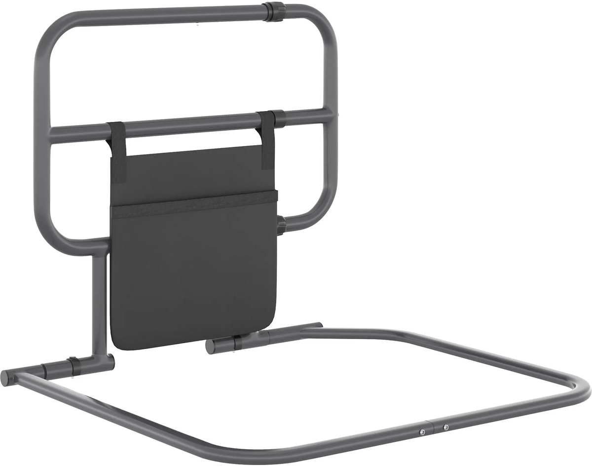 NordHaus Bedbeugel - Opvouwbare Bedleuning - Bedgreep voor Volwassenen - Extra Stabiliteit - 61x66x55 cm Grijs