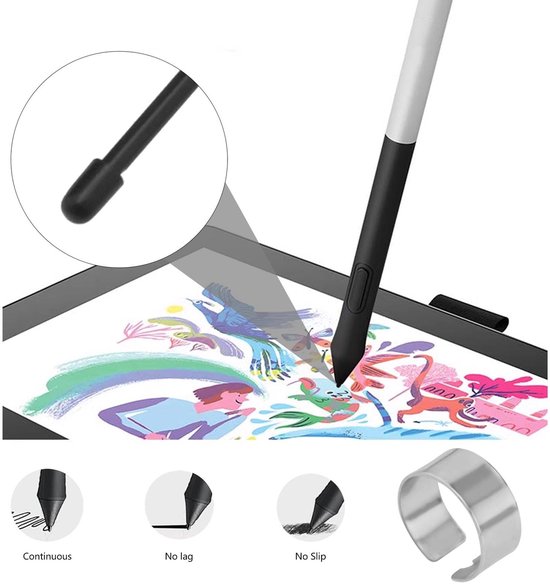 Dailygoody - Vervangende Stylus Nibs - Antislip en Stil Schrijven - Zwart - 10 stuks - Geschikt voor Wacom One Pen - DTC133 — afbeelding 4