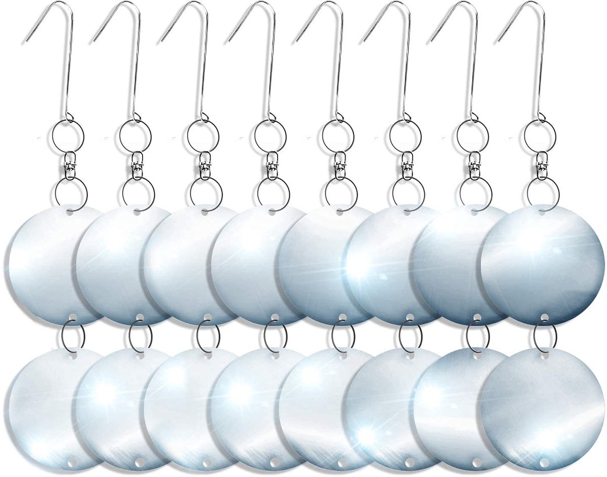 Dailygoody - Afweerschijven - Vogelverschrikker - Anti-Duif - Reflecterend - Draaibaar - Voor gebruik met Ultrason/Pic/Net - 8 stuks