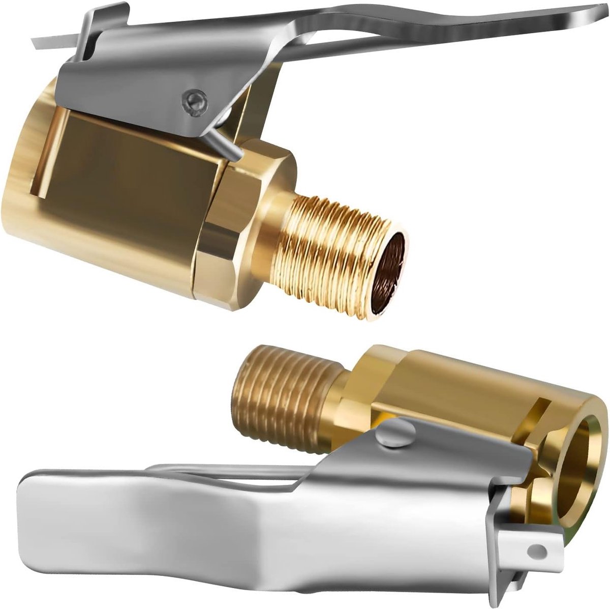2 Stuks 8mm Messing Ventiel Aansluiting voor Banden, Luchtpomp Clip en Torque Plug voor Alle Bandenventielen