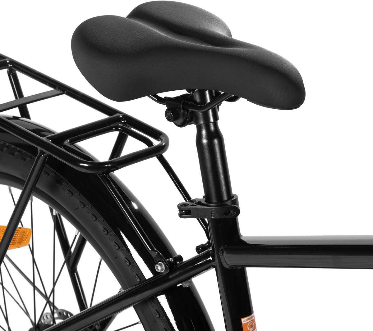HILAND Rhythm elektrische stadsfiets - 26 inch - 250W motor - 50km actieradius - 36V 7.8Ah accu - Shimano 7-versnellingen - Unisex - Zwart thumbnail 3