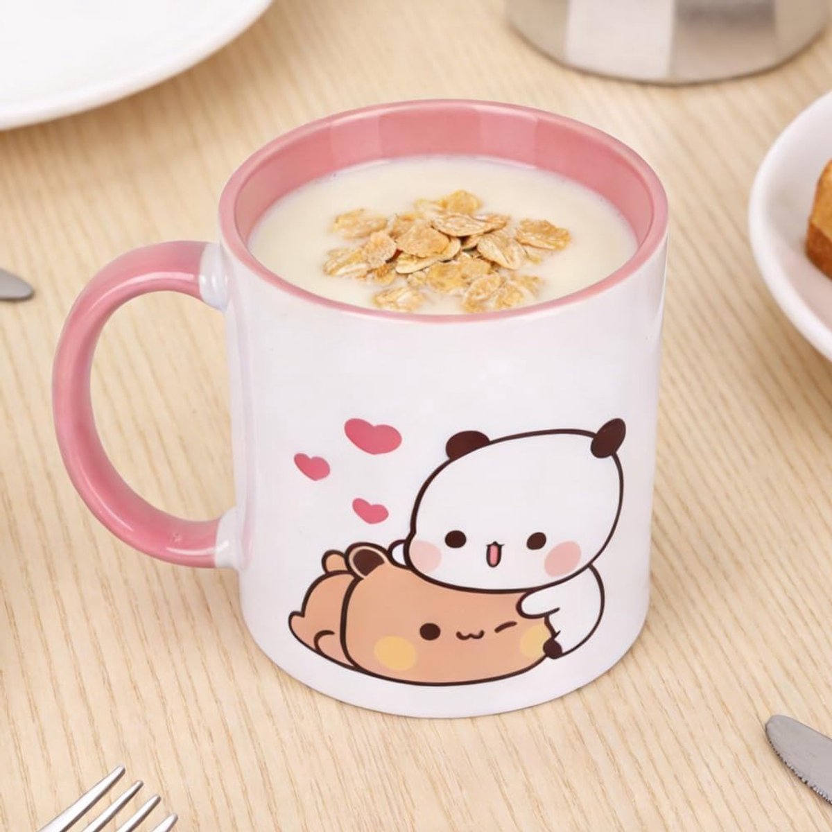 Leuke 330ml keramische koffiemok, grappige mokken voor warme dranken, ideaal cadeau voor meisjes en koppels
