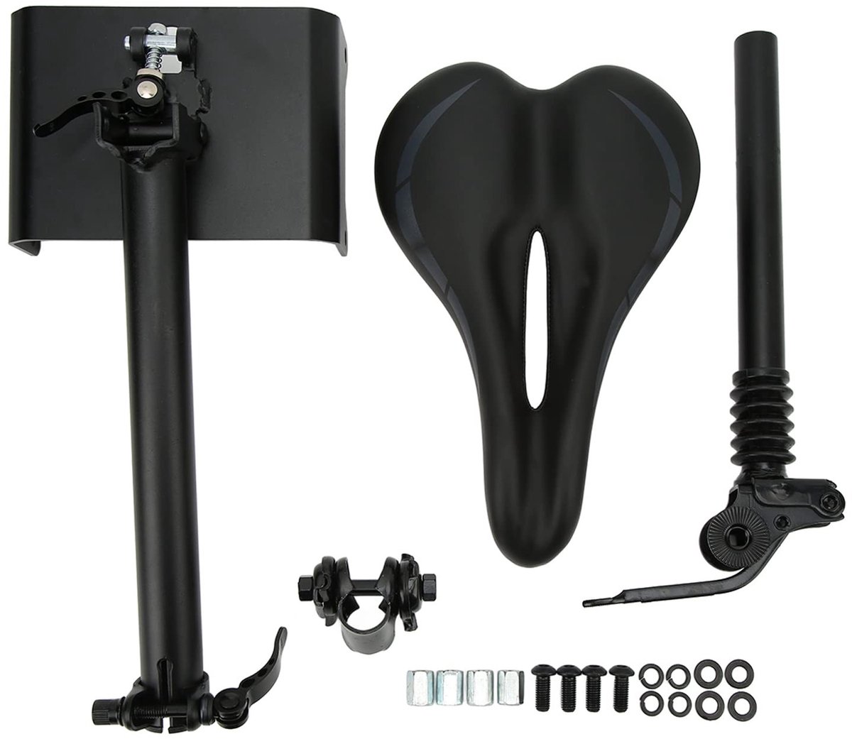 Dailygoody - Elektrische Scooter Zadel - Verstelbaar Comfortabel - Zwart - Vervanging Accessoires - Geschikt voor Segway Ninebot F20 F25 F30 F40 - Pre...