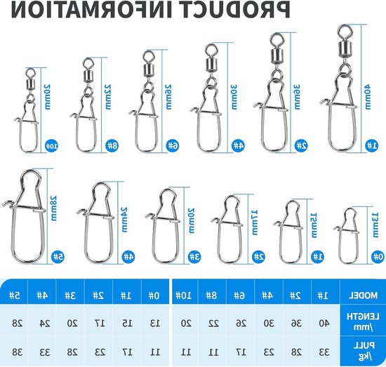Vertebra Hengel Set met Karabijnhaak voor Snoek, Forel en Zander - 180 Stuks, Perfect voor Vissers — afbeelding 5