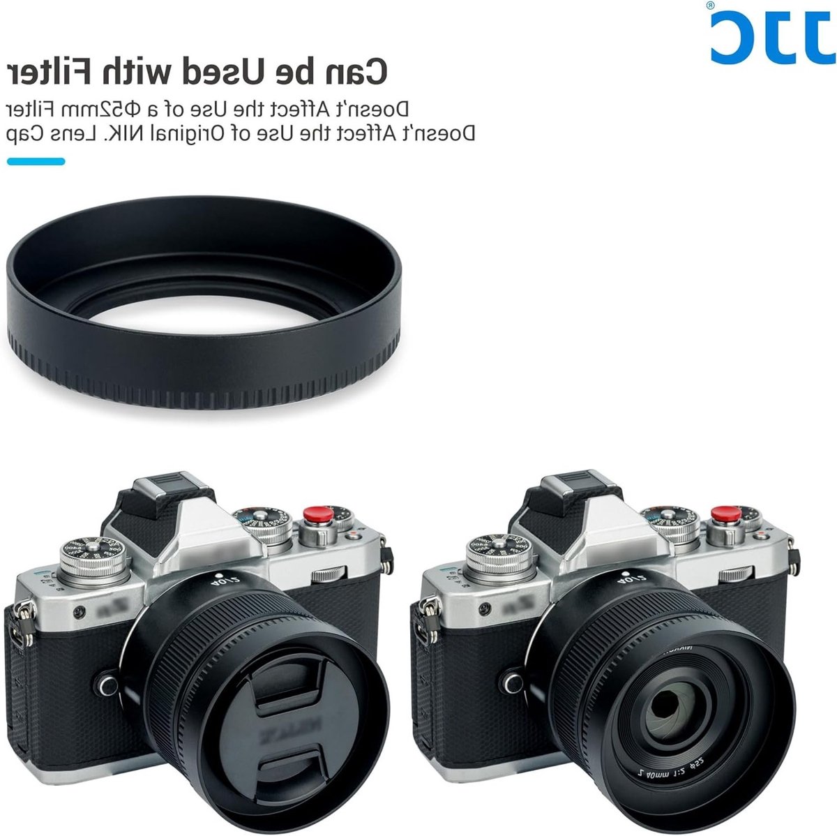 Metaal Schroeflenshood voor Nikon Nikkor Z 28mm f/2.8, Z 40mm f/2 en Z DX MC 35mm f/1.7 thumbnail 2