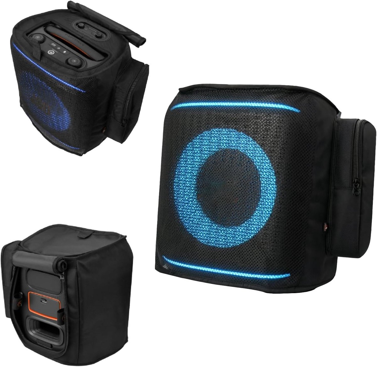 Draagbare Speaker Beschermhoes voor Partybox Encore 2, Mesh Opbergtas met Zijvak voor Extra Bescherming en Gemak