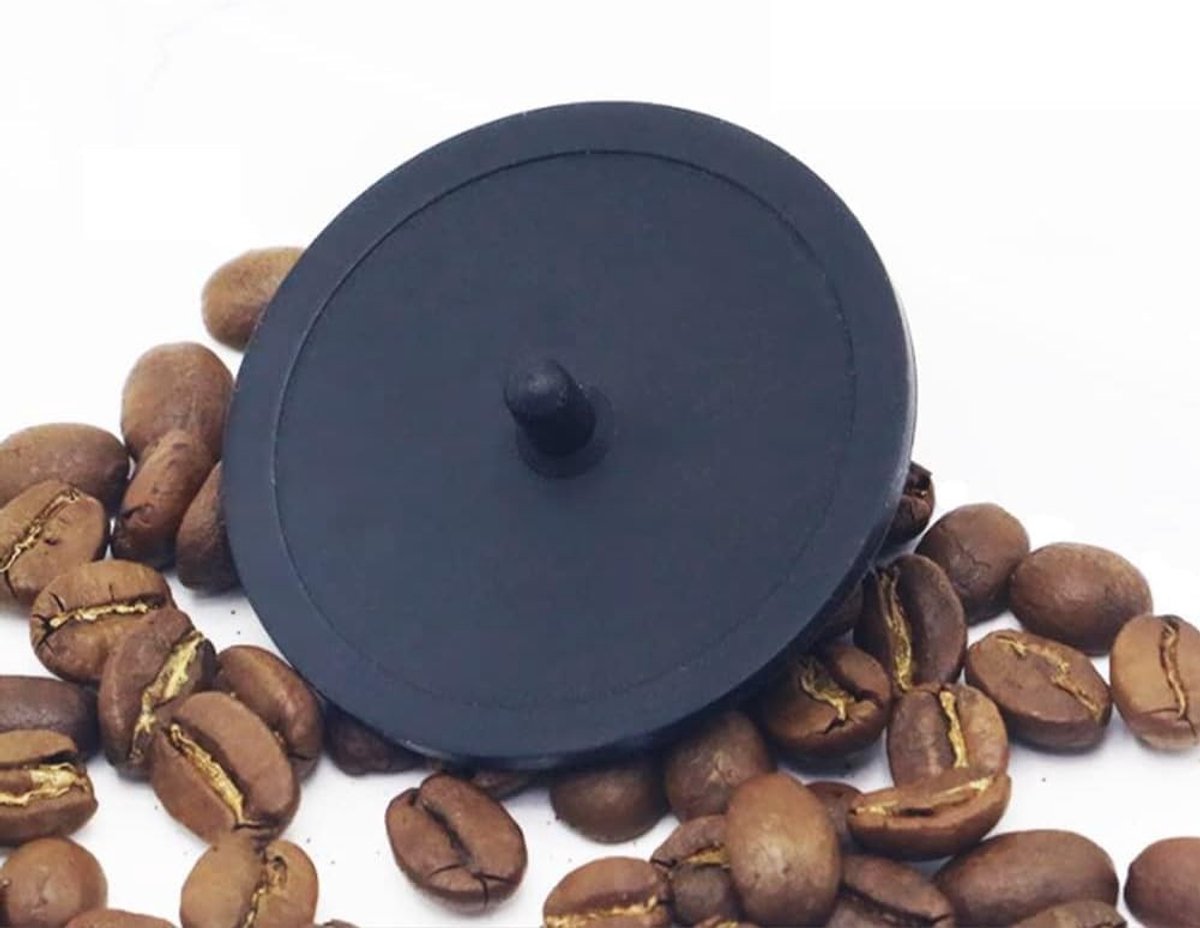 Dailygoody - Blindfilter voor espressomachines - Rubber terugspoelschijf - Veilig en niet giftig - Zwart - Espresso reinigingsschijf - Geschikt voor 5