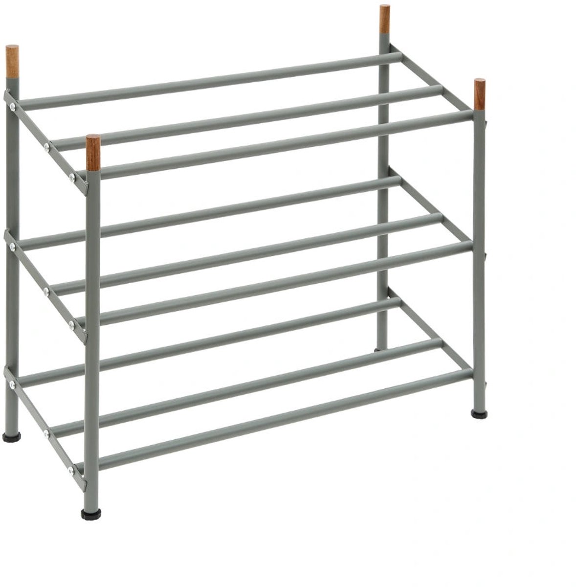Uitschuifbaar metalen schoenenrek tot 12 paar Five® Cassie - Groen - Uitschuifbaar